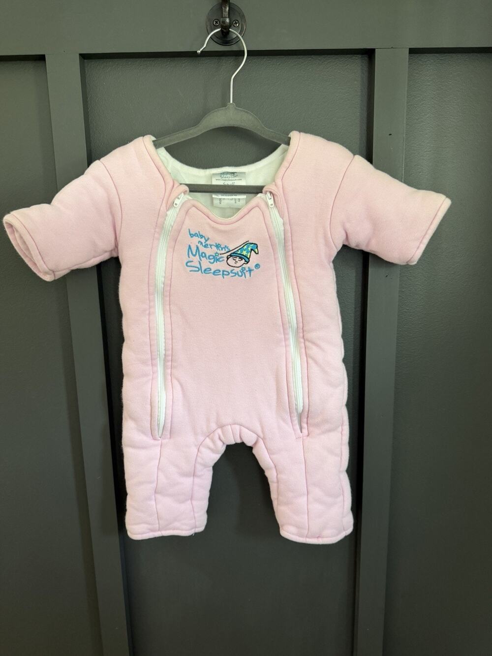 Baby Merlin's Magic Sleepsuit Pink Cotton Swaddle Transition Size Small 3-6 Min